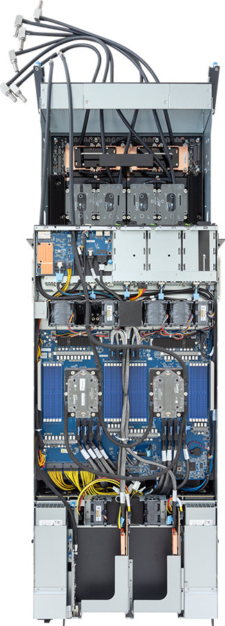HPC/AI Server - AMD EPYC™ 9005/9004 - 5U DP NVIDIA HGX™ H100 8-GPU 8-Root Port DLC - G593-ZD1-LAX1