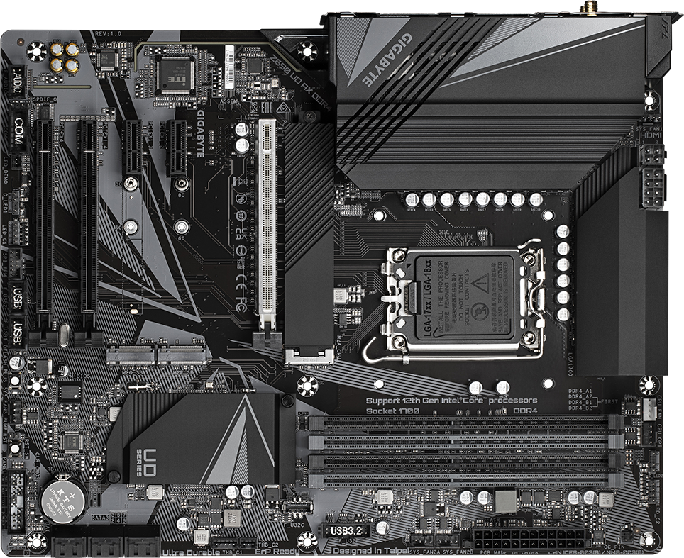 CPU i7 12700 + GIGABYTE Z690 UD DDR4 Rev1.0 Z690 UD AX DDR4 (Rev. 1.x) - GIGABYTE Global