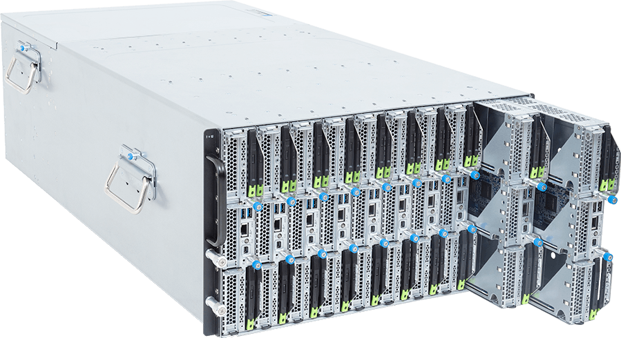 Blade Server - AMD EPYC™ 9005/9004 - 6U 10-Node DP 20-Bay E3.S Gen5 NVMe DLC - B683-Z80-LAS1
