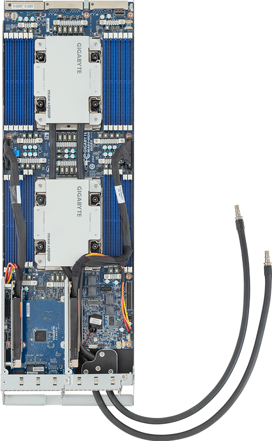 High Density Server - Intel® Xeon® 6 Processors - 3U 4-Node DP 8-Bay Gen5 NVMe/SATA/SAS-4 DLC - H374-A81-LAW1