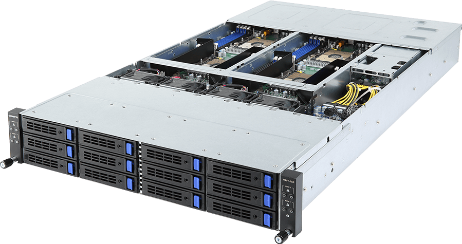 High Density Server - 2nd/1st Gen Intel® Xeon® Scalable - 2U 4-Node DP 12-Bay SATA/SAS - H261-H60
