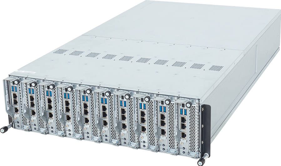 Blade Server - AMD EPYC™ 4005 & Ryzen™ 9000 - 3U 10-Node UP 20-Bay Gen5 NVMe/SATA - B343-C40-AAJ1