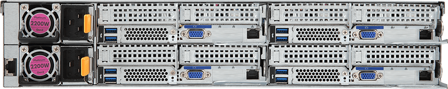 High Density Server - 2nd/1st Gen Intel® Xeon® Scalable - 2U 4-Node DP 12-Bay SATA/SAS - H261-H60