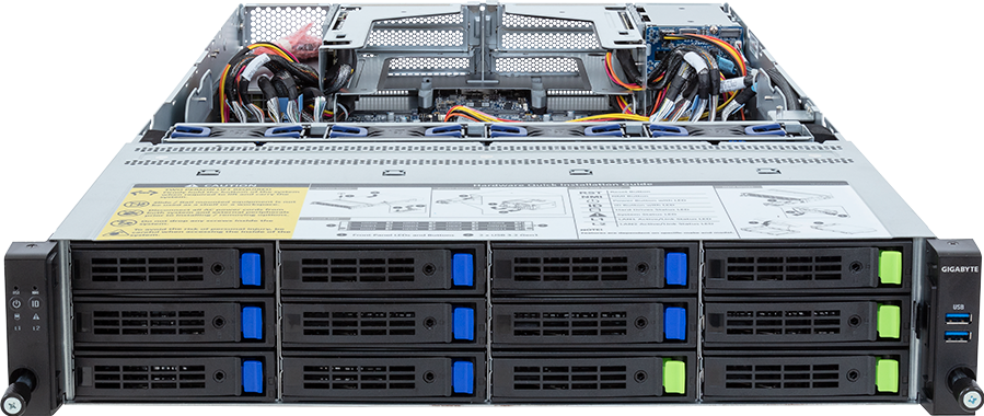 Rack Server - AMD EPYC™ 9004 - 2U DP 12+2-Bay Gen5 NVMe/SATA/SAS-4 (4 x NVMe) Platinum - R283-Z94-AAD2