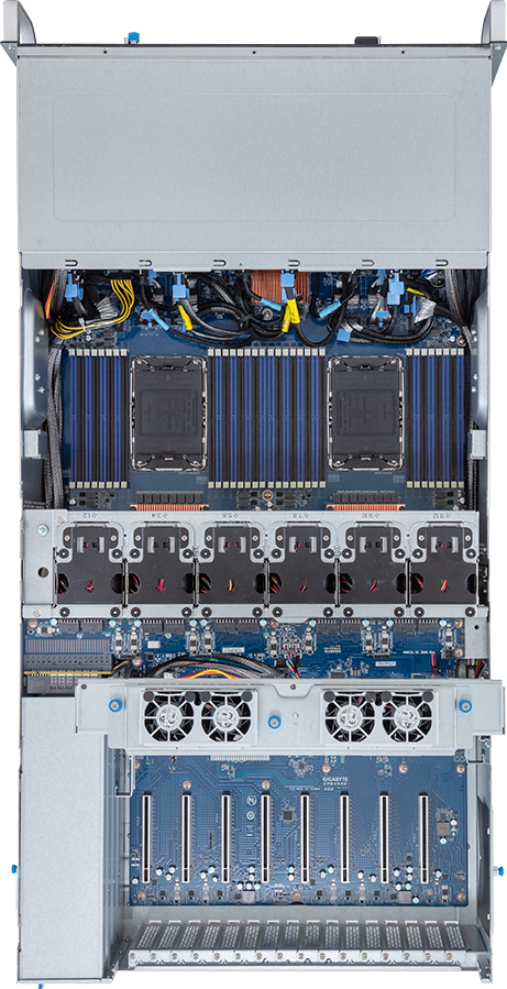 HPC/AI Server - 5th/4th Gen Intel® Xeon® Scalable - 4U DP 10 x PCIe Gen5 GPUs (with PCIe switches) - G493-SB1-AAP1