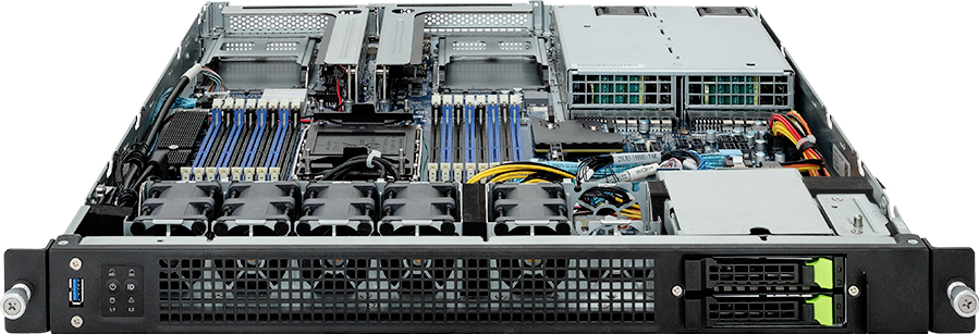 Edge Server - 5th/4th Gen Intel® Xeon® Scalable - 1U UP 2-Bay Gen4 NVMe/SATA/SAS Titanium - E163-S30-AAG1