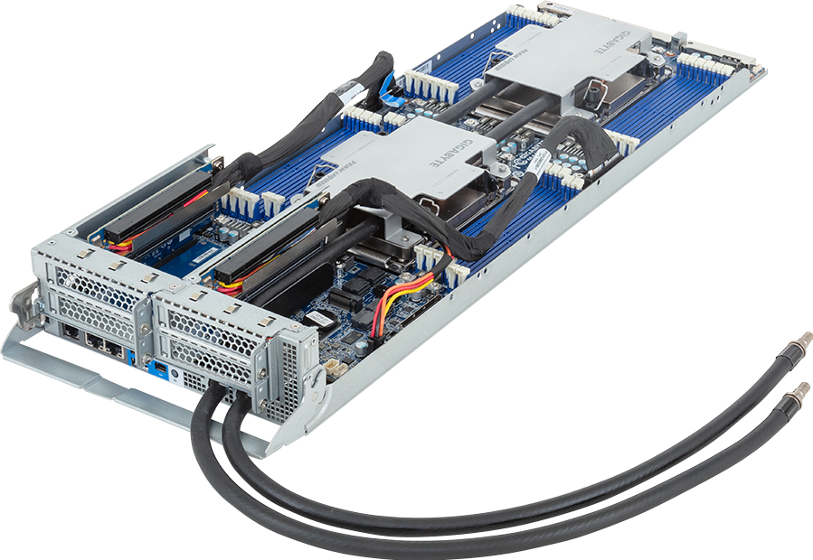 High Density Server - Intel® Xeon® 6 Processors - 3U 4-Node DP 8-Bay Gen5 NVMe/SATA/SAS-4 DLC - H374-A81-LAW1