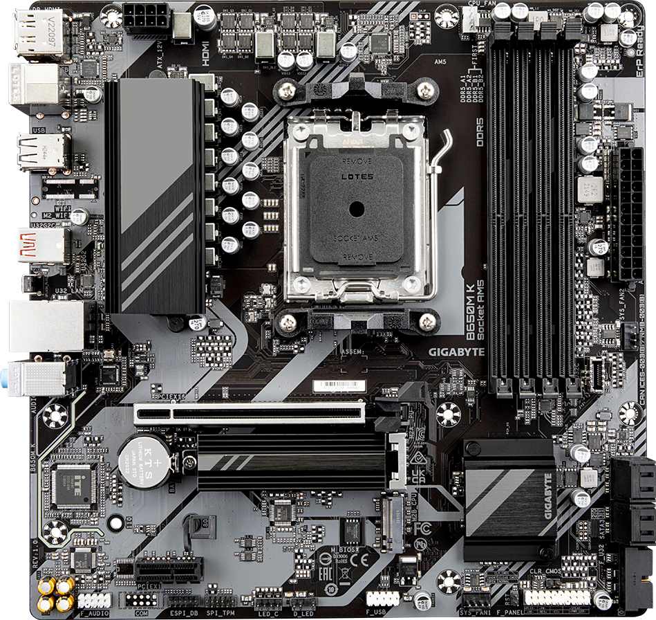 【新品】 GIGABYTE B650M K マザーボード MB6240 B650M K (Rev. 1.0) - GIGABYTE Global