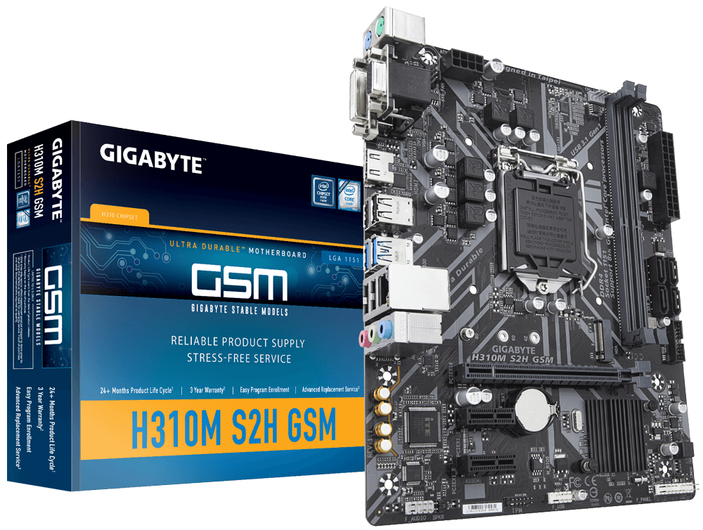【軽作業向け】H310M S2H G5400 SSD Win11 オフィス付 H310M S2H GSM (Rev. 1.1) - GIGABYTE U.S.A.