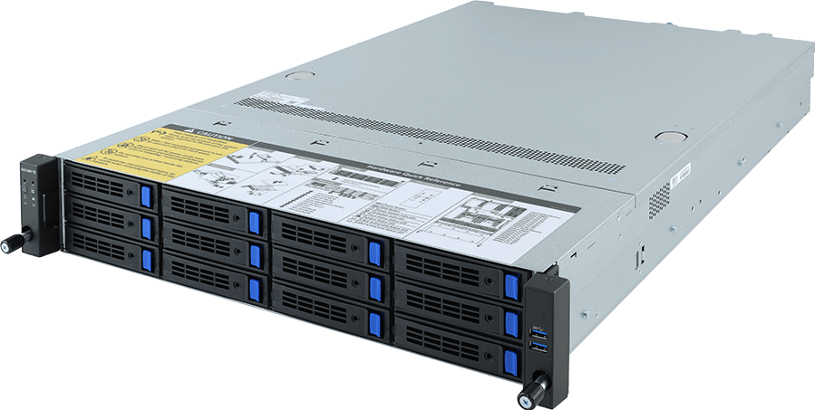 Rack Server - 2nd/1st Gen Intel® Xeon® Scalable - 2U DP 12-Bay SATA/SAS - R261-3C0