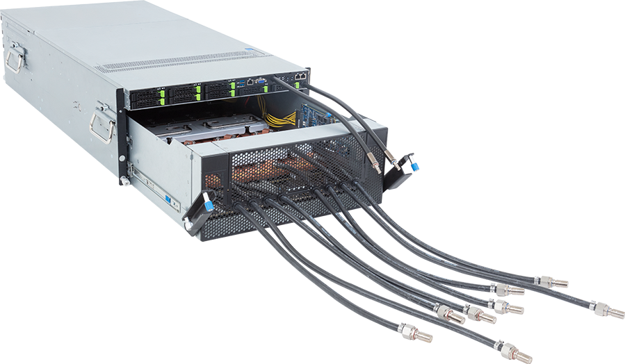 HPC/AI Server - 5th/4th Gen Intel® Xeon® - 5U DP AMD Instinct™ MI300X 8-GPU DLC - G593-SX1-LAX1