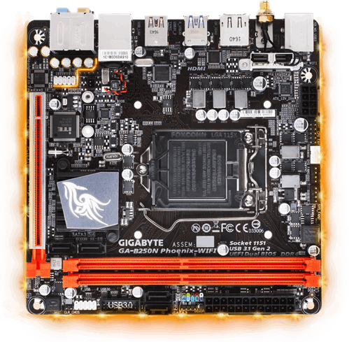 GIGABYTE B250N-PHOENIX WIFI マザーボード GA-B250N Phoenix-WIFI (Rev. 1.0) - GIGABYTE Global