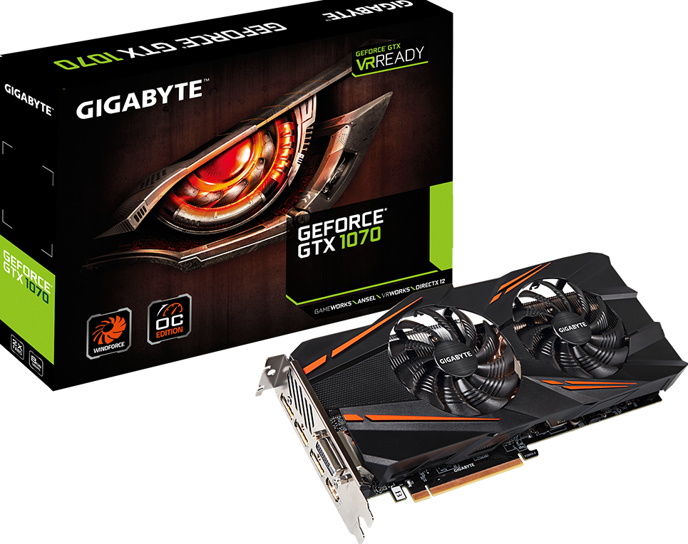 كروت الجرافيك - GeForce® GTX 1070 WINDFORCE OC 8G
