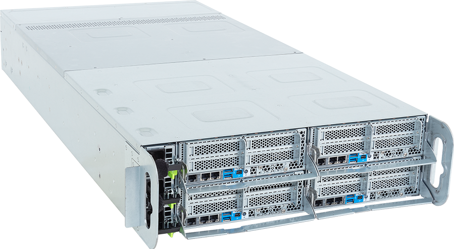 High Density Server - Intel® Xeon® 6 Processors - 3U 4-Node DP 8-Bay Gen5 NVMe/SATA/SAS-4 Immersion - H374-A81-IAW1