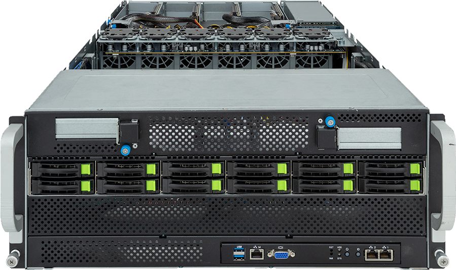 HPC/AI Server - AMD EPYC™ 9004 - 4U DP 8 x PCIe Gen5 GPUs (with PCIe switches) - G493-ZB3-AAP1