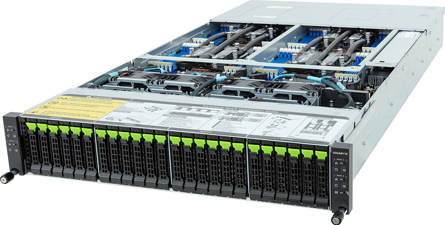 High Density Server - AMD EPYC™ 9004 - 2U 4-Node DP 24-Bay Gen4 NVMe/SATA/SAS 3000W DLC - H273-Z80-LAW1