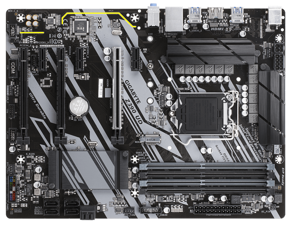 CPU GIGABYTE Z390 UD + Intel Core i7-9700 2000