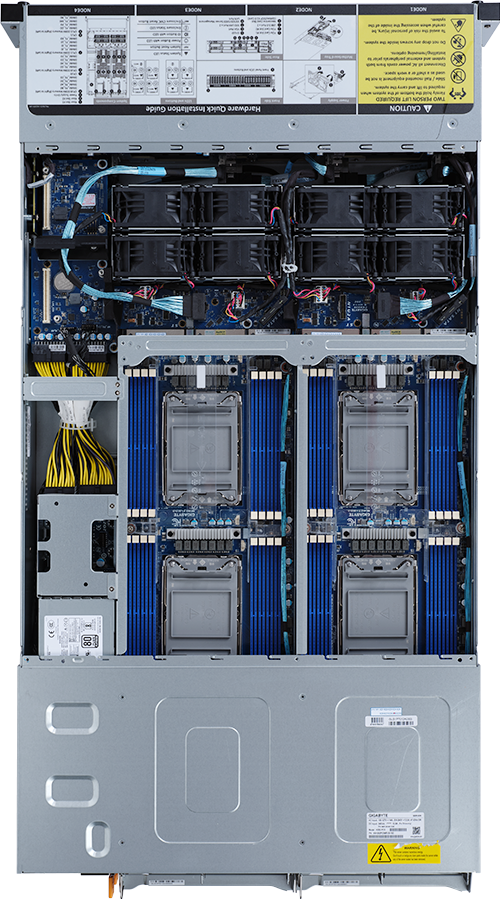 HCI Server - 3rd Gen Intel® Xeon® Scalable - 2U 4-Node DP 24-Bay Gen4 NVMe/SATA/SAS - H262-NO0