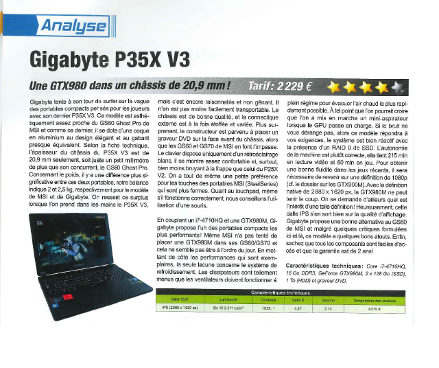 Купить Ноутбук Gigabyte P35x V3