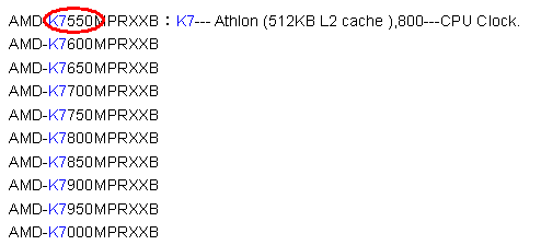 AMD CPU identification processor